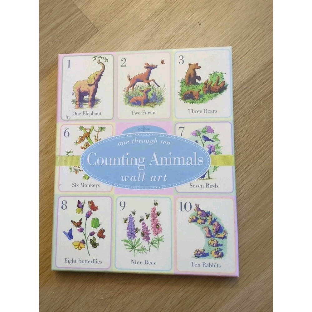 ART - PRINTS - eeBoo "1-10 Counting Animals"  Cards 8"x10" Cards Kevin Hawkes